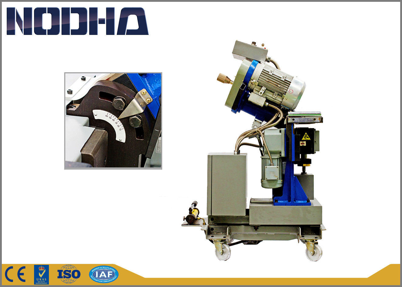 Opere facilmente a máquina do moinho de extremidade, máquina de corte chanfrada de baixo nível de ruído