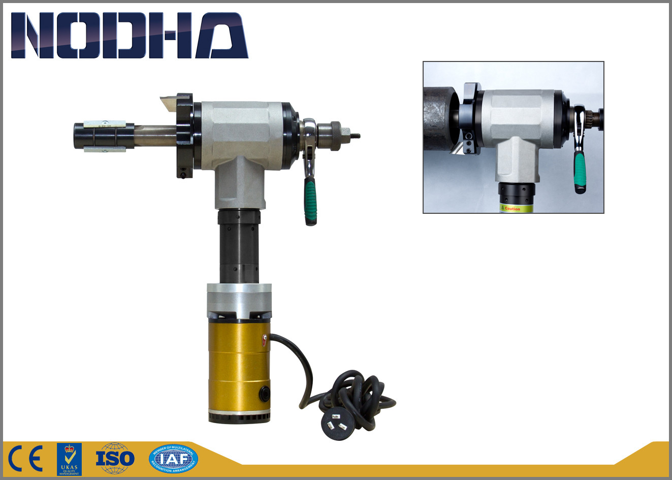 Identificação portátil - tipo de chanfradura montado 1200W da máquina NODHA da tubulação elétrica